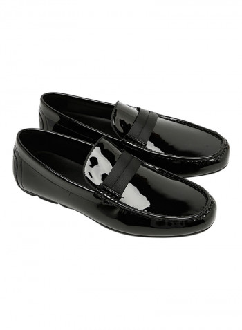 Onorien Solid Patent Loafers Black
