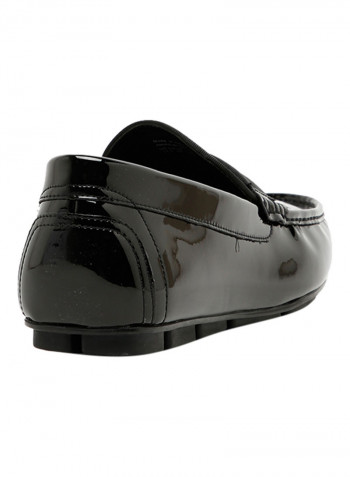 Onorien Solid Patent Loafers Black