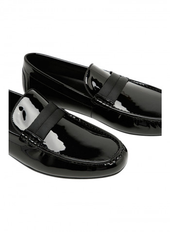 Onorien Solid Patent Loafers Black