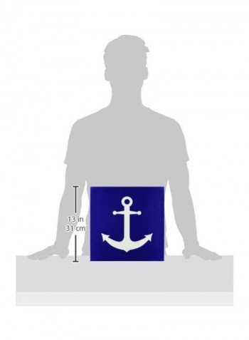 Nautical Anchor Design Ceramic Tile White/Blue