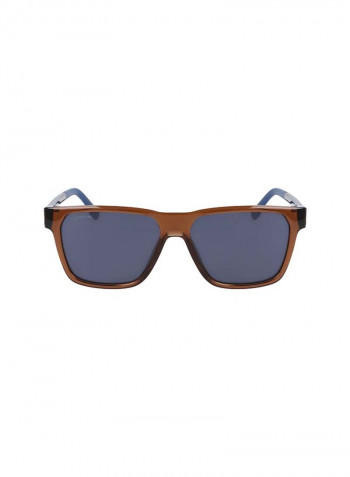 Men's Full Rimmed Modified Rectangular Frame Sunglasses - Lens Size: 57 mm
