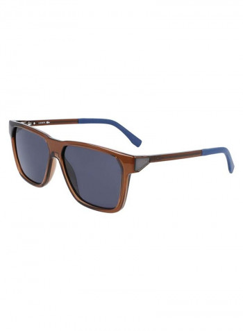 Men's Full Rimmed Modified Rectangular Frame Sunglasses - Lens Size: 57 mm