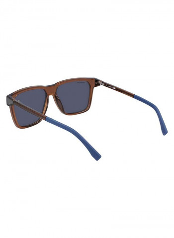 Men's Full Rimmed Modified Rectangular Frame Sunglasses - Lens Size: 57 mm