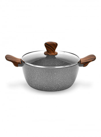 7-Piece Induction Bottom Cookware Set Light Grey 20x10.5cm