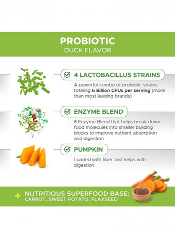 All Natural Advanced Dog Probiotics 90 Chews متعدد الألوان 270غم