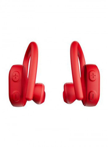 Push Ultra True Wireless Earbuds With Charging Case And Print Art Strong Mood Boost Strong Red