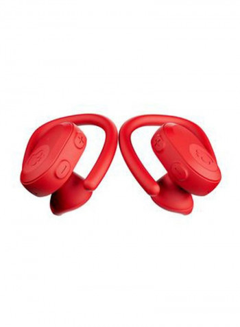Push Ultra True Wireless Earbuds With Charging Case And Print Art Strong Mood Boost Strong Red