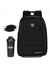 FitPack Pro Polyester Backpack With Gym Shaker And Mask Set 35L أسود