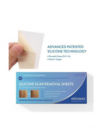 4-Piece Silicone Scar Removal Sheet
