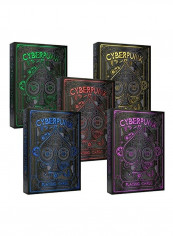 5-Piece Cyberpunk Playing Card Deck Set 2x2x1inch