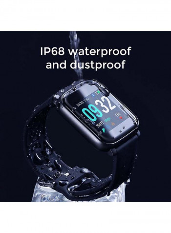 True Wireless Gaming Earbuds With SmartWatch WaterProof 20mm Silicone Strap Black