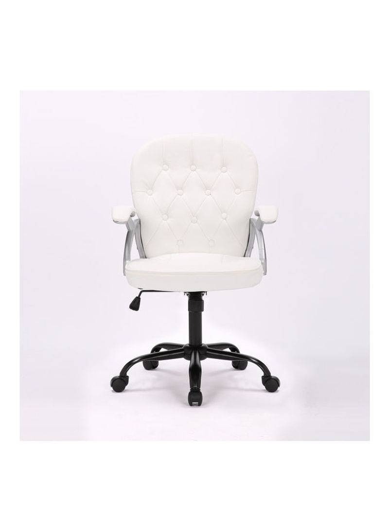 Adjustable Office Chair White 64.5x99x58cm