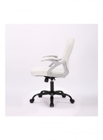 Adjustable Office Chair White 64.5x99x58cm