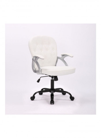 Adjustable Office Chair White 64.5x99x58cm