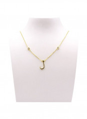 14 Karat Sterling Gold Plated Arabic Letter Pendant Necklace