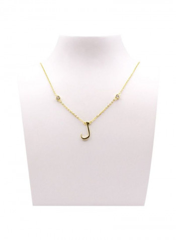 14 Karat Sterling Gold Plated Arabic Letter Pendant Necklace