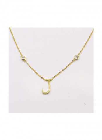 14 Karat Sterling Gold Plated Arabic Letter Pendant Necklace