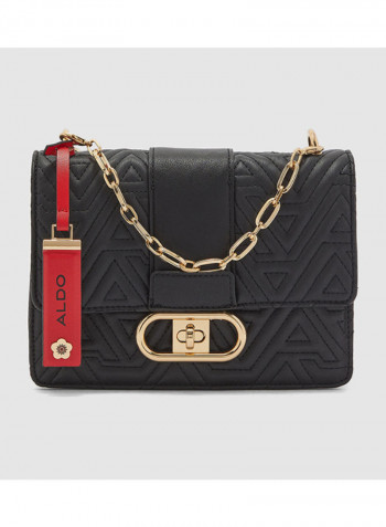 Galiliviel Satchel Hand Bag أسود/أحمر/ذهبي