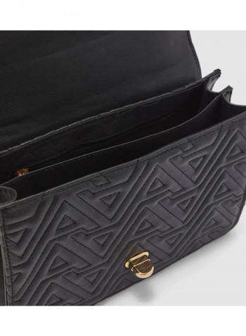 Galiliviel Satchel Hand Bag أسود/أحمر/ذهبي