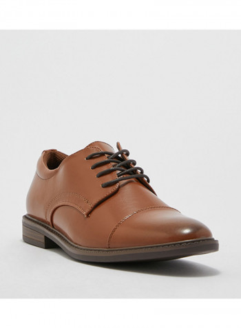 Lace Up Oxford Shoes Brown