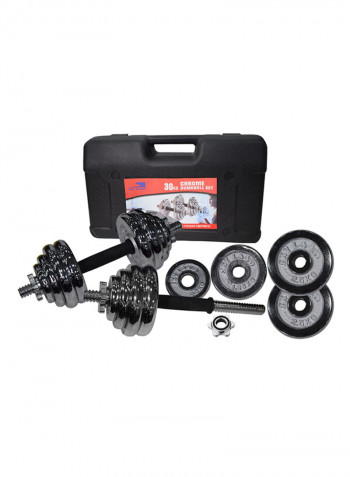 22 Piece Chrome Dumbell Set 30kg