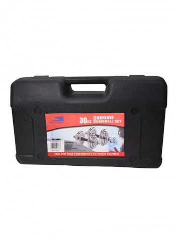 22 Piece Chrome Dumbell Set 30kg