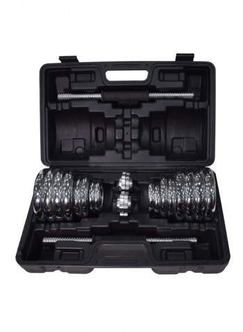 22 Piece Chrome Dumbell Set 30kg