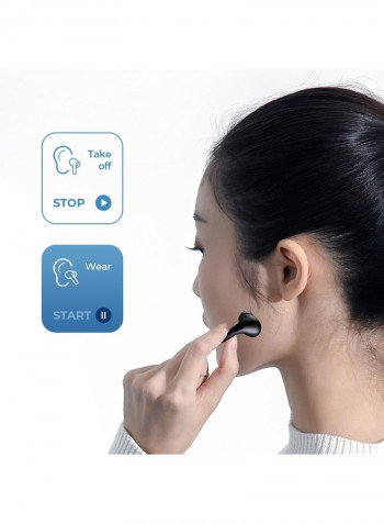 360mAh True Wireless In-Ear Headset With Water Proof Smartwatch Combo Offer BLACK
