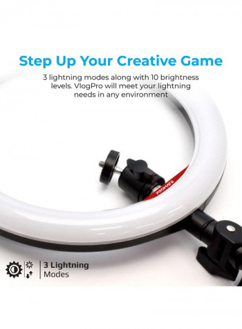 All-In-One Vlogging Accessories With Stand Black/Grey/Red