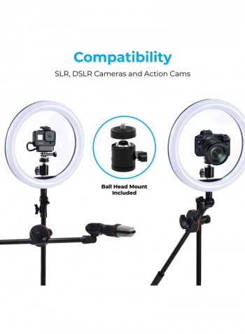 All-In-One Vlogging Accessories With Stand Black/Grey/Red
