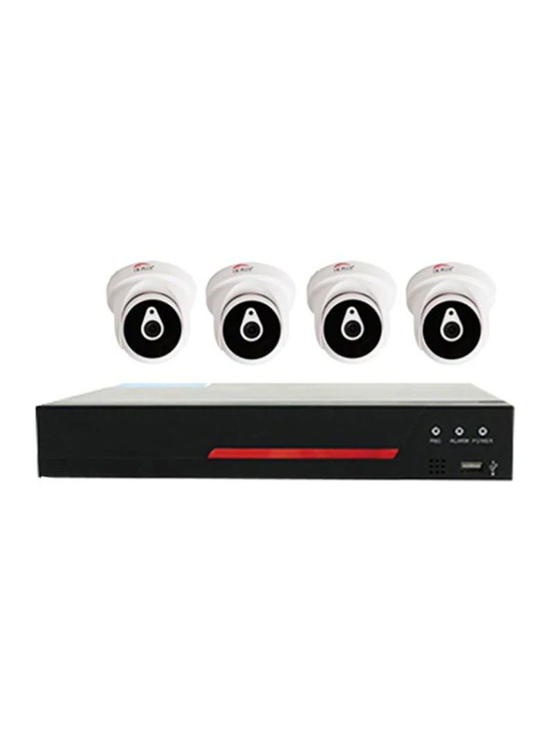 4-Piece 1080P 4CH Home Security Dome Surveillance Camera With DIY Kit