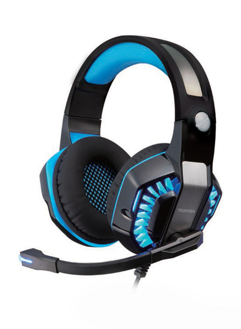 On-Ear Gaming Headset For PS4/PS5/XOne/XSeries/NSwitch/PC Blue/Black
