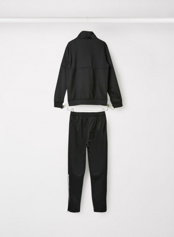 Kids/Teen 3-Stripes Team Training Tracksuit أسود