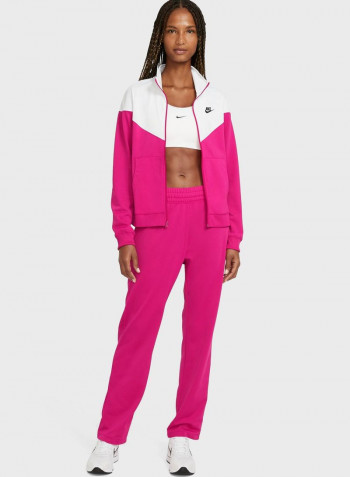 NSW Colourblock Tracksuit Set Pink/White