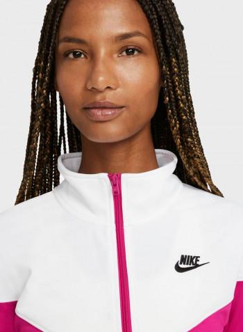 NSW Colourblock Tracksuit Set Pink/White