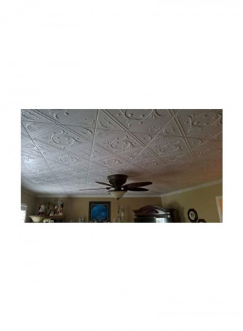 8-Piece Diamond Wreath Ceiling Tile White