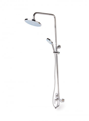 Brass Round Shower Mixer Silver 200x130x1500millimeter