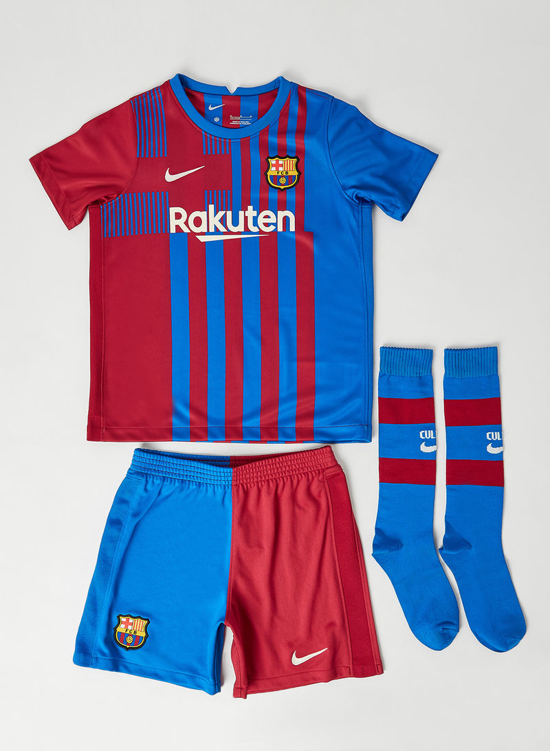 Kids F.C Barcelona Football Kit Blue/Red