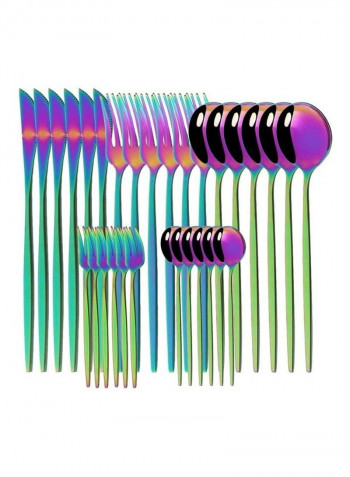 30-Piece Stainless Steel Cutlery Set Multicolour