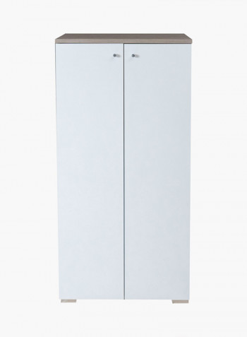 2-Door Shoe Cabinet Multicolour 60 x 124 x 36centimeter