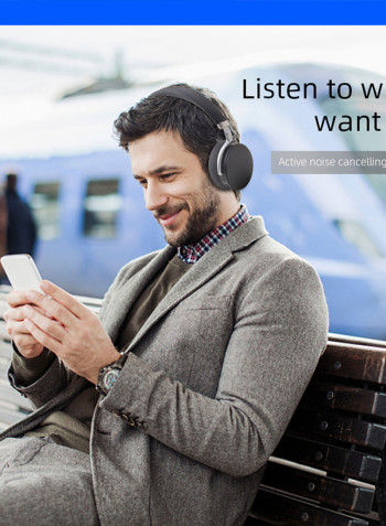Activde Noise Cancelation Over Ear Wireless Headphones Black