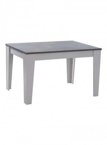 Sydney 4 Seater Dining Table White/Grey 75x90x120centimeter