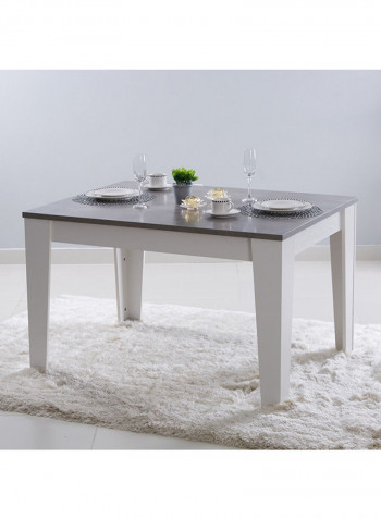Sydney 4 Seater Dining Table White/Grey 75x90x120centimeter