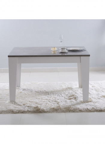 Sydney 4 Seater Dining Table White/Grey 75x90x120centimeter