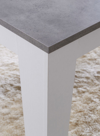 Sydney 4 Seater Dining Table White/Grey 75x90x120centimeter