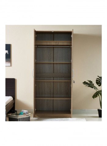 Double-Door Kulltorp Wardrobe Brown