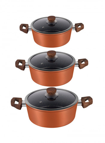 10-Piece Forged Aluminum Cookware Set Orange