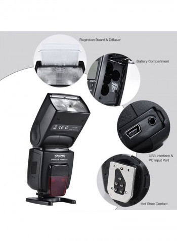 Digital Wireless Slave Flash Speedlight For Nikon DSLR Camera Black