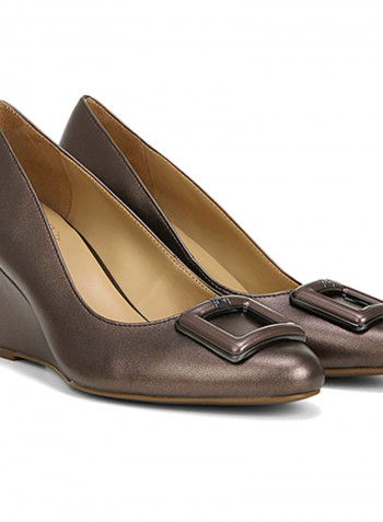 Casual Wedge Shoes Brown