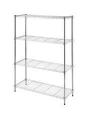4-Shelf Wire Rack HTC-WR604 Chrome 91 x 35 x 137centimeter